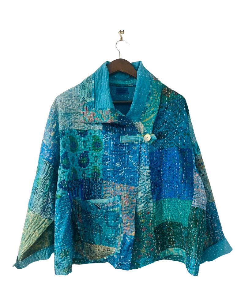
            
                Load image into Gallery viewer, Silk Kantha Jacket
            
        