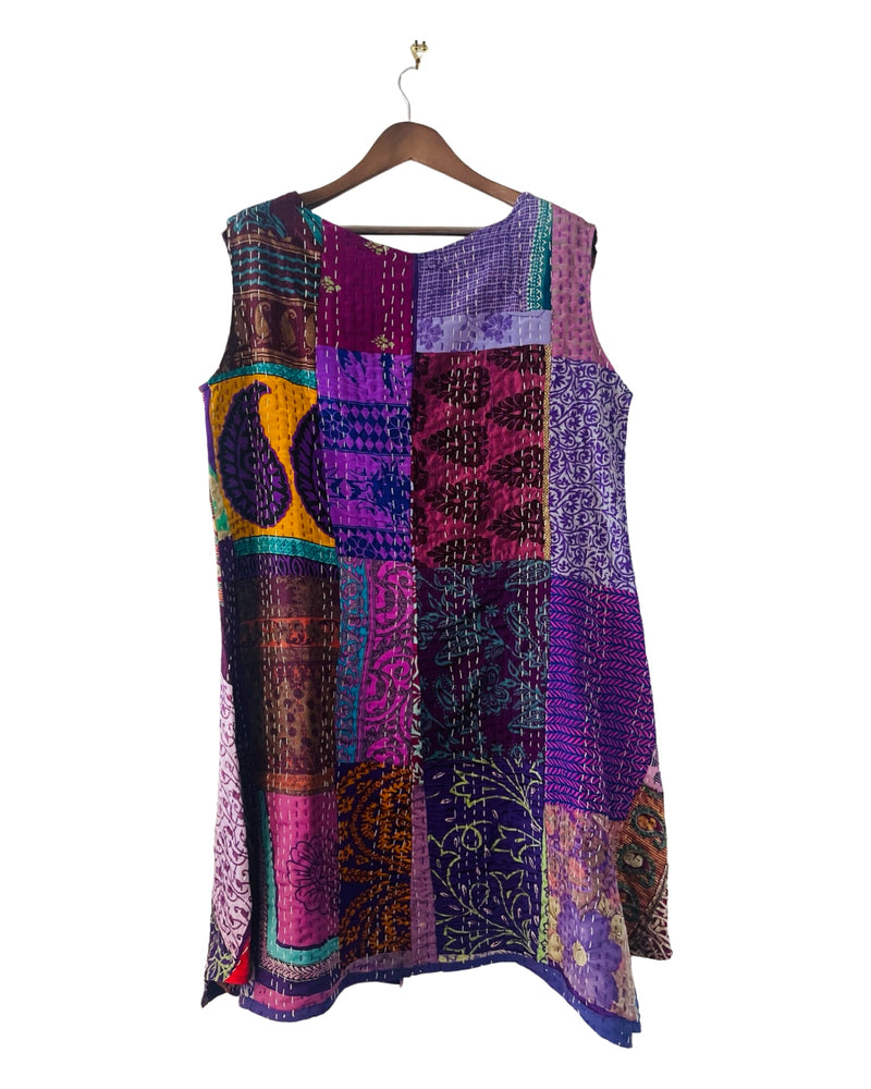 Sleeveless Kantha Dress